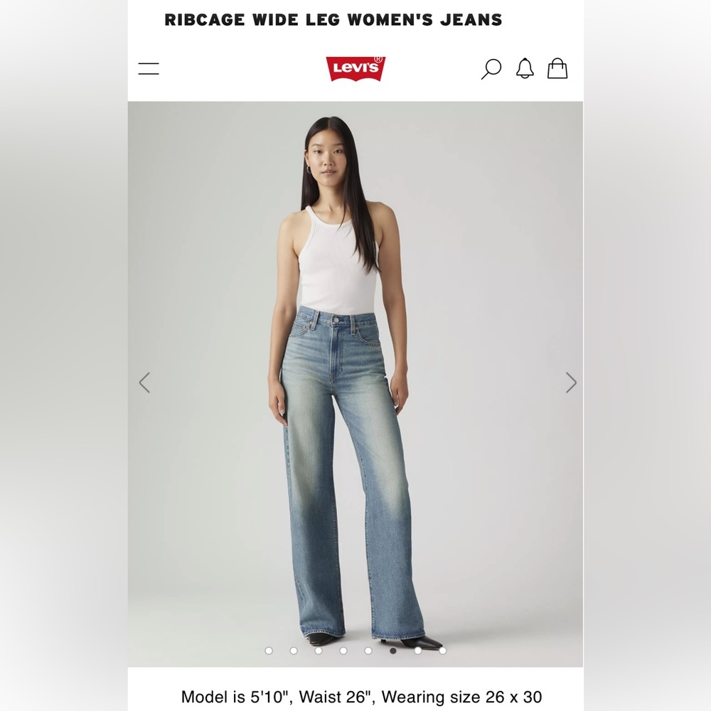 Levi's Ribcage Wide Leg- w26